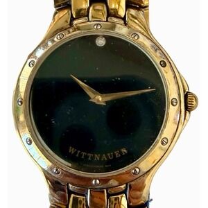 Wittnauer Gold Tone Quartz Watch – Working – Original Bracelet – Vintage